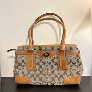 Coach Hampton Light Brown Shoulder Bag